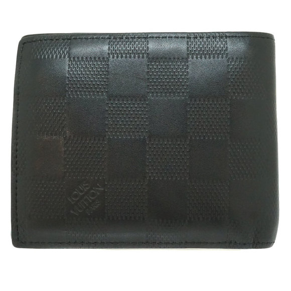 Louis Vuitton Folding Portefeuille Wallet Marco Infini Black Leather NM - Picture 1 of 11
